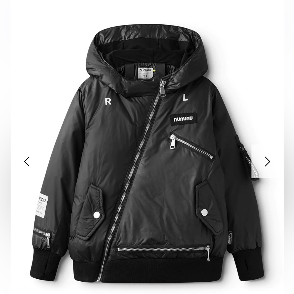 Nununu Diagonal Zip Down Jacket